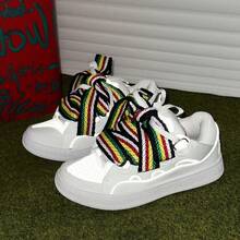 New Style Dexun Women's Shoes Rubber Sole Latex Insole Design Retro Couple Thickened Bread Sneakers Men's Shoes Zapatillas Elegantes De Mujer Sneakers Men - X360黑色返光 - 查看 3