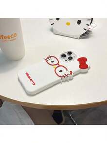 Sanrio Sports Cartoon Image/Various Styles Suitable For IPhone16Pro Cartoon Three-Dimensional KT Cat Mobile Phone Case Apple 16 Bow Cat 15Pro Silicone Case