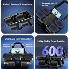 1个全新六轮自动回弹腹部滚轮，腹部肌肉训练健身器材 - 彩色 - 查看 8