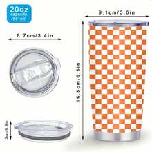 1pc 20 Oz Stainless Cup, Coffee Mug, Easy One Handed Operation For Busy Lifestyles, Wedding Favor For Guests, Cold Drinks For Backyard BBQ Parties, Hot And Cold, A Vacationer' S Glean