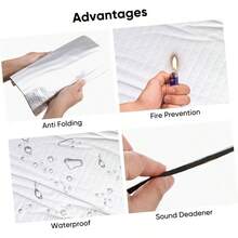 20 Piezas Almohadilla de aislamiento trmico insonorizada ignfuga para coche amortiguacin del sonido escudo trmico automotriz baul trunks aislamiento del coche automtico motor - inicial - Ver 6