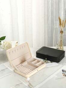 1 Piece Exquisite Simple Jewelry Box Storage Box, PU Leather Jewelry Storage Box Portable Suitable For Earrings, Bracelets And Rings, Mother's Day, Valentine's Day Gifts - The Best Gift Jewelry Display And Packaging Supplies - Multicolor-upgraded - View 10