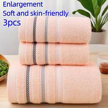 Set de 3 toallas extra grandes [1 toalla de baño de 158 cm x 78 cm + 2 toallas de mano de 35 cm x 73 cm], suaves y amigables con la piel, gruesas y absorbentes, juego de toallas resistentes a la decoloración, adecuado para baño, hotel, hogar, playa, regalo