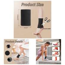 2 Pcs Ankle Gel Sleeve Padded Skate Guards Elastic Ankle Wrist Protector Brace Ankle Compression Sleeve Foot Support Socks Figure Skating Hockey Running Riding - Black - View 1