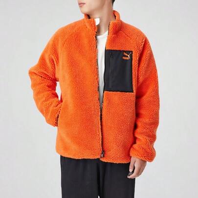  Puma Men's Winter Fitness Training Comfortable Warm Reversible Cotton Sports Jacket 530028-51