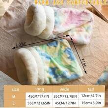 1pc Winter Warm Semi-Enclosed Pet Bed, Tunnel Design For Cats & Dogs, Thick Sleeping Mat, Japanese Minimalist Style, Suitable For Various Pets