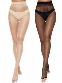 1/3/6条装女士踩脚裤，透明T字裆紧身裤，适合体重60公斤以下的女性