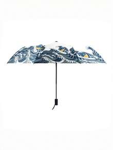 Guarda-chuvas Dobráveis, Essenciais de Viagem em Onda, Compactos e Portáteis, Presentes de Natal para Mulheres, Escola e Casa, Guarda-chuva Protetor UV à Prova de Chuva e Vento