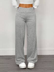 Tween Girls' Casual Solid Color Straight Leg Sweatpants