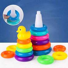 3 Size Options, Yellow Duckling Rainbow Stacking Toy, Early Education Cognitive Toy, Baby Toy, Christmas, School, Student, Stationery, Learning Supplies (Random Color), Baby Toy, Toy, Toddler Toy, Toy, Baby Toy, Baby Toy - Multicolor - View 7
