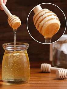 10/20/30支装迷你木制蜂蜜勺，未涂层未上蜡日式商用蜂蜜搅拌棒，蜂蜜舀取木棒，厨房用具