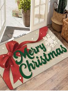 1pc Christmas Snowflake Bow Entrance Mat, Doormat For Home, Hallway, Corridor, Foot Scraper, Home Decor, Christmas Decoration, Christmas Gift, Doormat, Small Rug, Welcome Mat, Carpet, Outdoor Doormat, Kitchen Rug, Home Decor, Front Door Mat, Area Rug, Outdoor Mat, Home Decor, Area Carpet, Garden Carpet, Washable Carpet, Suitable For Party Decoration, Enhance Home Style, Add Holiday Charm Essential Decor - Multicolor - View 11