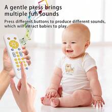 Baby Remote Control Toy,Sensory Learning Toy Mobile Phone With 3 Languages(EN/FR/ES),Education Telephone With Light Multi Sound,Infant Phone Toy Gift - Multicolor - View 6