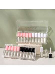 5pcs Refillable Round Lip Gloss Tubes, Reusable DIY Lipstick Containers