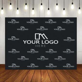 1pc Personalized Logo Design Custom Background Business Event Holiday Party Background Custom Banner Props Colorful Easy To Carry Vinyl Material