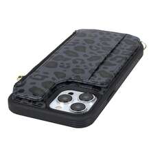 For IPhone 13 Pro Max Wallet Case With Card Holder For Women,For IPhone 12 Pro Max Case With Strap,Crossbody And Wristlet Zipper Pocket Phone Cover-Leopard Black{"Color_name":"L5-LeopardBlack"} - 多色27 - 查看 8