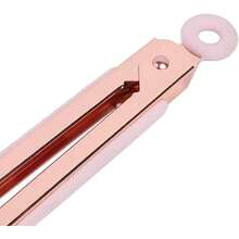 Pinzas de cocina de silicona premium de 1 pieza 8 pulgadas - Puntas de silicona antiadherente de acero inoxidable con orificio para cocinar, barbacoa y ensalada(rosa) - 1 - Ver 7