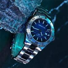 Moemton Mountain Peak Series Men's Automatic Mechanical Watch Business Fashion Watch Calendar Frame Folding Buckle Stainless Steel Strap M114.BSSA01/M130.BSSA01/M135.BSSA01