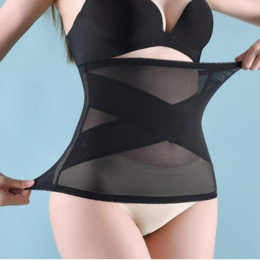 Women's Tummy Control Shapewear Breathable Cross-Mesh Tight Waistband Suitable For Daily Life And Fitness Use - Multicolor - View 1