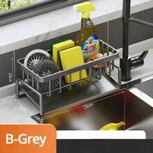 Kitchen Storage Rack Sink Drainage For Vegetable Cloth Sponge Steel Wire Ball - Multicolor - View 11