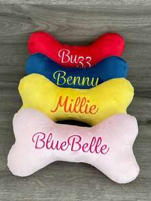 1 Piece Personalized Dog Bone Toy, Embroidered Dog Toy, Customizable Puppy Name Gift, Custom Pet Gift Ornamental Stylish,Fashion,Colorful,Vintage,Cute,Contracted,Cuties Custom,Unique,Customized,Personalized Pet For Anniversaries,For Birthdays,Customized Pet Supplies,Vacay Vibes,Christmas Gift Supplies - Multicolor - View 9