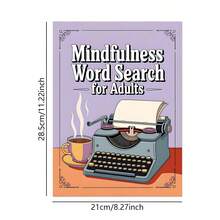 Coleção de Caça-Palavras Mindful para Adultos - Uma Jornada Tranquilizante através de Quebra-Cabeças Intrincados, Designs de Mandala Floral e Envolvimento Cognitivo Relaxante, Outono. Papelaria, Material Escolar, Desenho e Pintura, Halloween, Natal