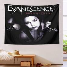 ZLIENSZUS Evanescence "Bring Me To Life" Wall Hanging Tapestry - A2 Size Minimalist Office & Study Decor, 100% Polyester Lightweight Fabric, No Electricity Needed, Calming Artwork For Home, Camping, Travel- Fan Gift For Birthday Christmas Halloween Festival Valentine's Day Music Festival - No Electricity Needed Highquality Print Faderesistant Material - 彩色 - 查看 2