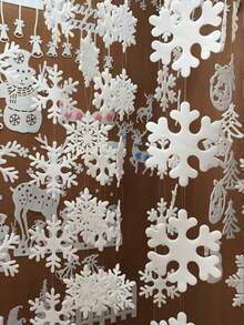 1Pack Foam Simulation Snowflakes, Family Party Hanging Decorations For Christmas Tree & Window, Perfect Christmas Gifts