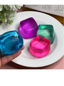 1 个缓慢上升的透明冰块麻糬挤压减压球，非常适合厚实、柔软、凉爽的焦虑玩具，适合节日聚会、派对礼物、返校礼物 - 压力立方体渗出减压球是一种手持式桌面玩具，可缓解焦虑，适用于课堂、户外、公司随时缓解压力，非常适合桌面装饰、教室奖品、派对礼物和节日礼物！ - 礼物偏好：圣诞节、万圣节、感恩节、开斋节、礼物 - 彩色 - 查看 6