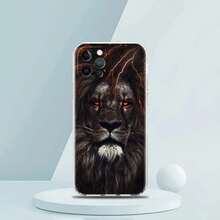Funda de Animal León Lobo Tigre para  16 15 14 13 12 Pro Max, Cubierta Transparente Suave para  11 Pro Max 7 8 Plus XS XR, Compatible con funda de  17, funda de  17 Pro, funda de  17 Pro Max - b3 - Ver 6