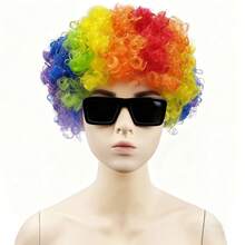 Colorful Explosion Wig, Clown Style Fan Prop Costume Accessory - Multicolor - View 15