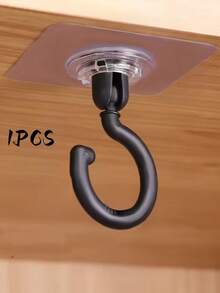 1 Stück 360° drehbarer selbstklebender Deckenhaken - hohe Tragfähigkeit, ohne Bohren installierbar, Multifunktions-Wandhalterung für Windspiele, hängende Pflanzen, Beleuchtung, Heimdekoration, Baldachine, Moskitonetze und Haushaltsorganisation