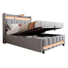 Bed Frames - LIGHT GREY + Upholstery + 140cm*200cm - View 7