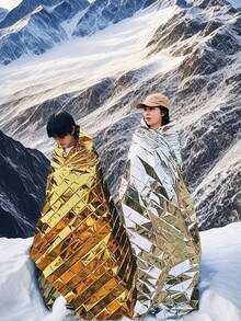 户外便携式应急保温毯，露营探险加厚防冻防低温急救毯