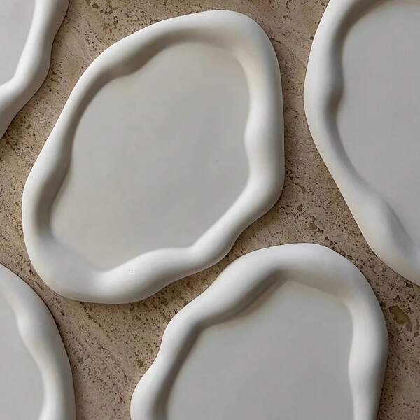 Molde de silicona en forma de nube asimétrica - Fundición de resina, concreto y yeso DIY para bandejas de joyería, almacenamiento de baratijas y decoración del hogar