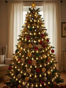 Solar-Powered Crystal Globe String Lights - 20/30/50/100/200 LED, 16.4/22.9/39.3ft Outdoor Decor For Halloween, Christmas, Thanksgiving, Weddings & Garden Parties - Warm White, Colorful & Single White Options, IP44 Waterproof