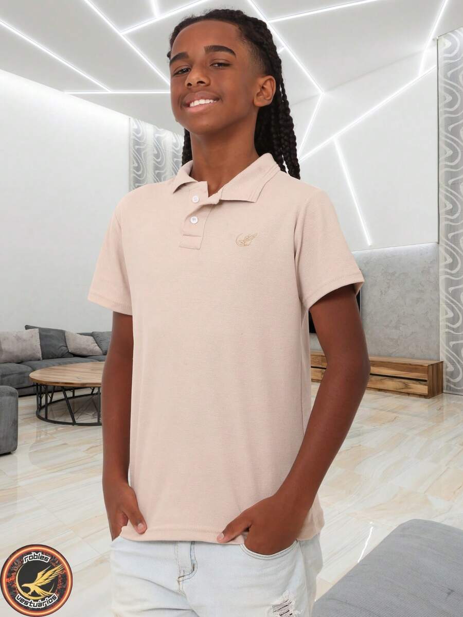 Polo Infantil Menino Camisa Algodão Piquet Tam: 4 ao 16