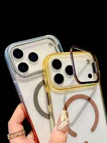 Étui de protection magnétique transparent pour objectif d'appareil photo, fin et épais, style business élégant, compatible avec iPhone 13/14/15/16/17 Pro Max.