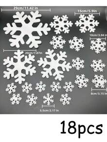 1Pack Foam Simulation Snowflakes, Family Party Hanging Decorations For Christmas Tree & Window, Perfect Christmas Gifts