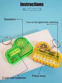 1 Stück/6 Stück Mini kreative Klavier Schlüsselanhänger Tasche/Rucksack Anhänger dekorierte Spielsachen, Klavier spielen und Finger Entspannung (Spiel-/Freispiel-Modus), stressabbauende Fingerspielzeuge, personalisierte transparente Farbe, Geschenke für Teenager zu Geburtstag/Halloween/Weihnachten/Ostern
