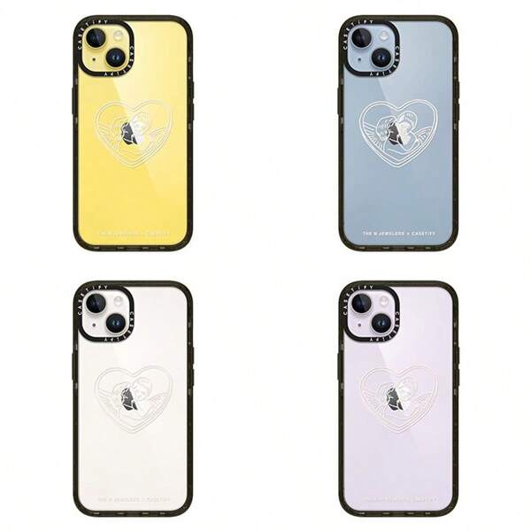 CASETiFY インパクト  14 ケース [MIL規格準拠 4x MILSTD810G /2.5mからの落下試験をクリア] Angel Luv グロッシー ブラック