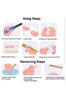 10片手工假指甲，按压式美甲，甜美又酷炫的虎纹款式，以粉色、橙色和黄色等暖色调为主，搭配经典的黑色虎纹图案。手工按压式美甲 - 彩色 - 查看 6