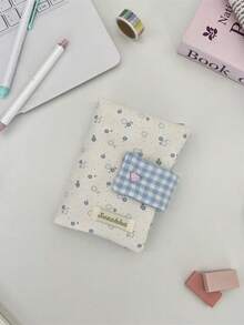 1Pc/Set Cute Floral Patchwork Book Jacket, Girls Hand Account Book Cover, White Collar Hand Account Book Journal, Diary Book Jacket, Portable Student Pocket Book Storage Case,Back To School Gift,Gift For Good Friends And Teachers - Multicolor - View 20