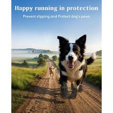 Dog Shoes For Hot Pavement Breathable Dog Boots Paw Protectors With Adjustable Straps NonSlip Sole Easy On Off Waterproof EasyCleaning Black M - màu đen - Xem 4