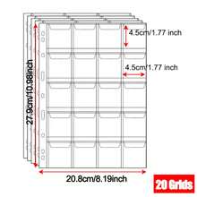 420/300/200 st myntfickor, lämpliga för samlare, standard 9-håls myntsamlingssidor passar de flesta pärmar, myntmaterial, myntskydd, stämplar, märken etc. (30 fickor - 10 ark) - Multifärgad - Visa 9