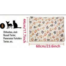 1 Piece Puppy Blankets Super Soft Warm Sleep Mat Paw Print Blanket Fluffy Premium Fleece Pet Blanket Flannel Throw Dog Blankets For Small Dogs Puppy Cat