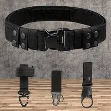 Taktischer Hüftgurt mit Schnellverschluss-Schnalle, Oxford-Gewebe-Gurt, Aufbewahrungsschnalle, Schlüsselring und Flaschenhalter, Hüfttasche