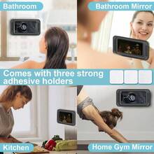 Shower Phone Holder Waterproof Anti Fog Sensitive Shower Phone Case Waterproof Phone Case Mirror Wall And Bathtub Wall Mounting Between Bathrooms Compatible With 4 - Phones.