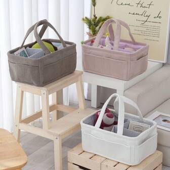 Large Capacity Diaper Bag Organizer For Women, Multi-Functional Diaper Storage Bag With Compartments, Ideal For Essentials, Diaper Bag, Stroller Organization, Travel & Mommy Essentials, Storage Bins For Home Organization