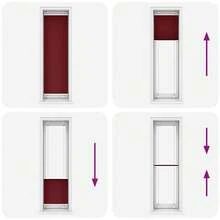 Tenda Lissette Bordeaux Rosso 55x200 cm larghezza tessuto - Rosso - Visualizzare 7